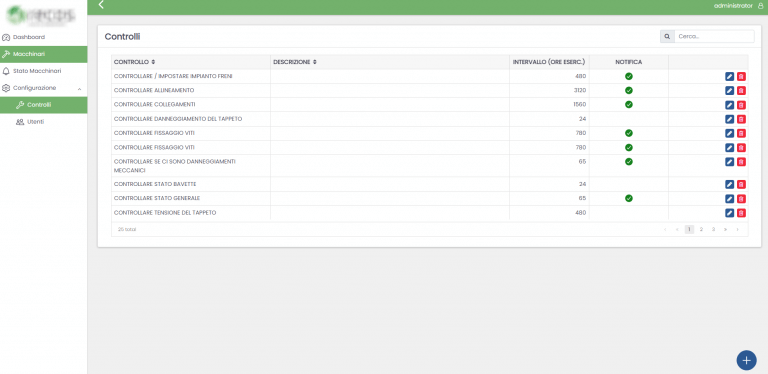 Configurazione controlli
